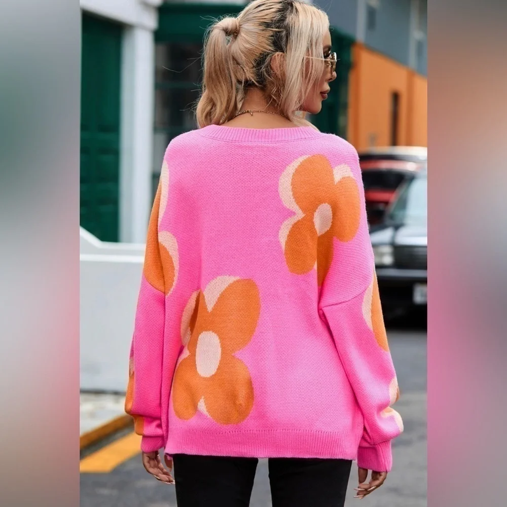 Retro…Flower Power..🌸🌸Oversized Sweater
